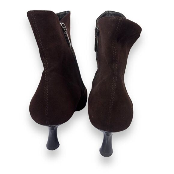 Thierry Rabotin Heeled Suede Ankle Booties Brown Women's 10-10.5/41 - Picture 5 of 11
